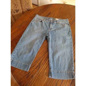 Size 10 Stamp 10 Denim Blue Jean Capri Pants Long Shorts Blue